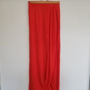 Armani Exchange Red Draped Maxi Dress/Skirt Size S